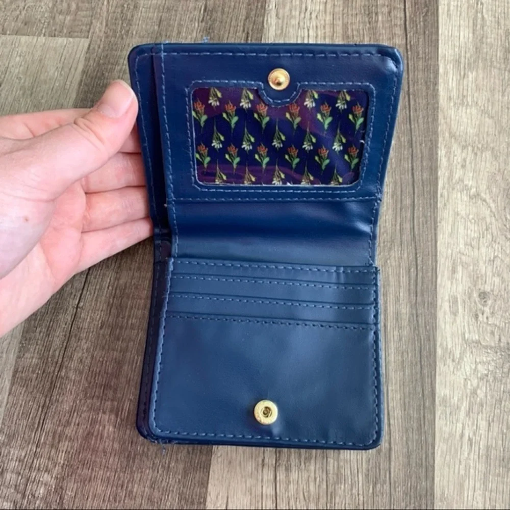 Nanette Lepore small blue‎ quilted wallet bifold